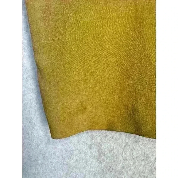 VTG 90s 100% Silk CLASSIQUES FOR NORDSTROM Olive Midi Skirt Sz 10 Lined Zipper - Picture 4 of 12